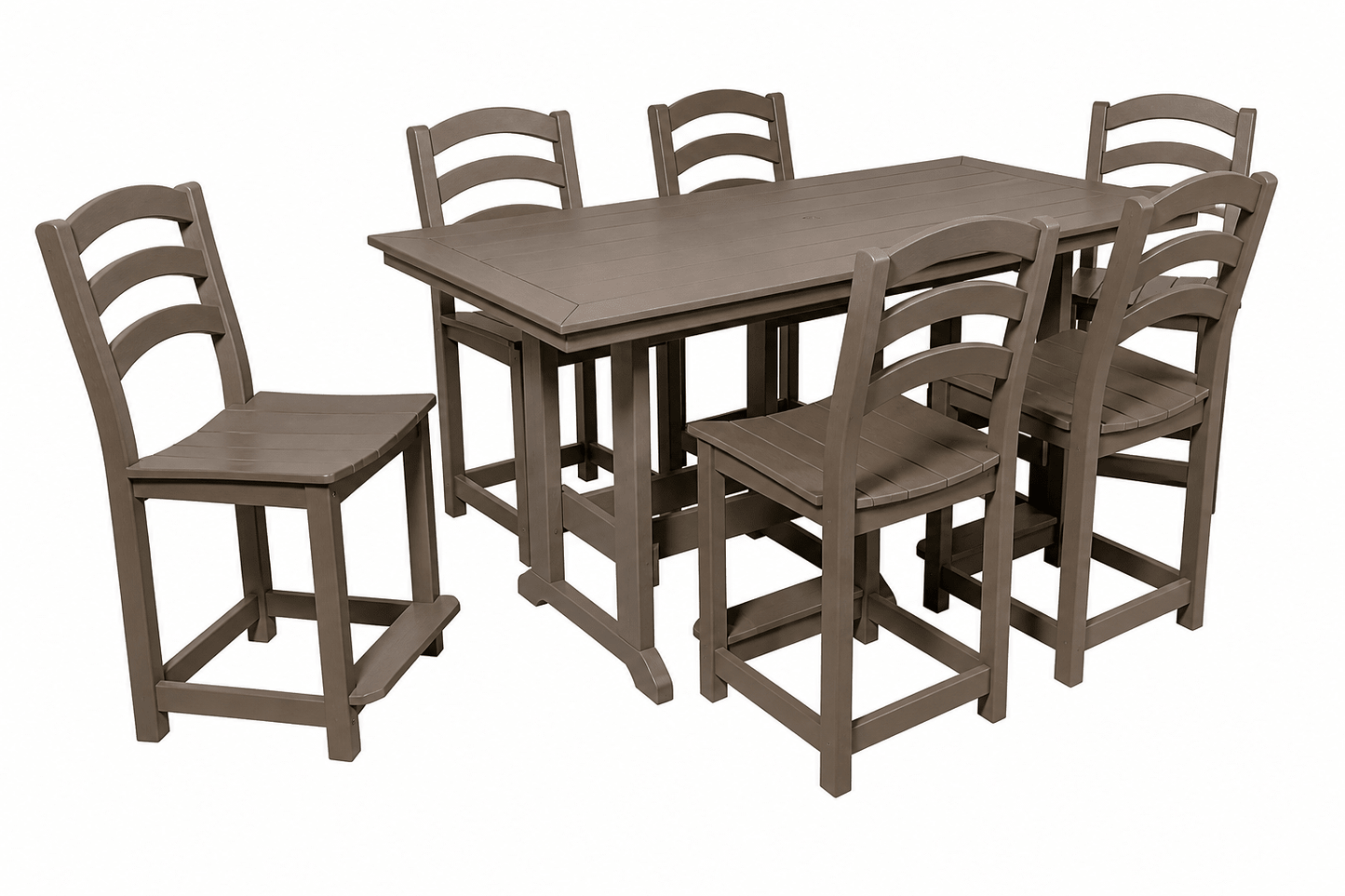 36 x 72 Seabreak Table w/ (6) Seabreak Chairs (dining, counter or bar height) FREE SHIPPING - Sunzout Outdoor Spaces LLC