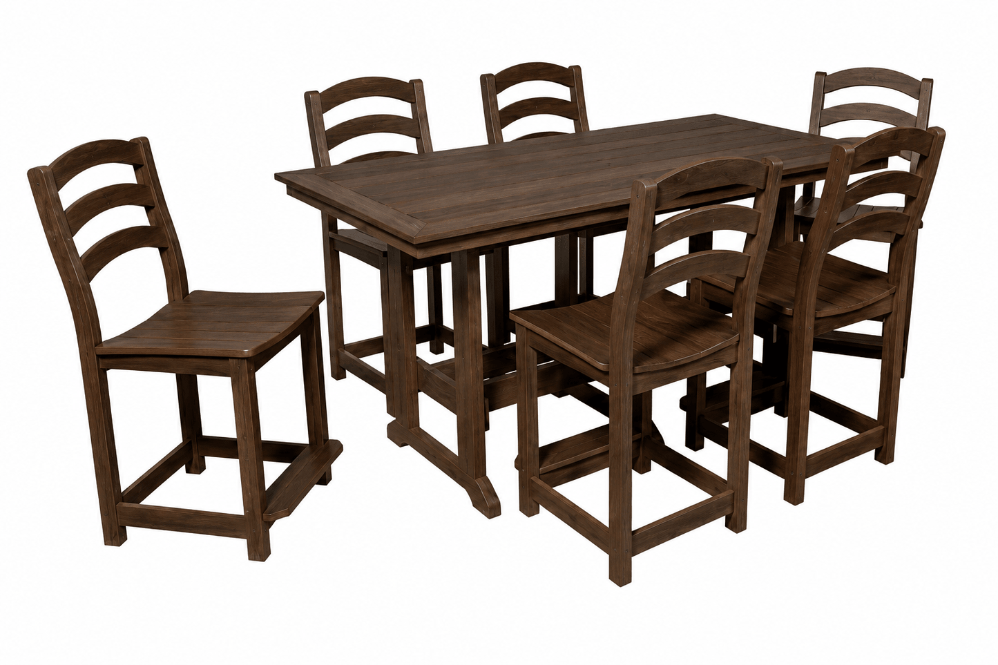 36 x 72 Seabreak Table w/ (6) Seabreak Chairs (dining, counter or bar height) FREE SHIPPING - Sunzout Outdoor Spaces LLC