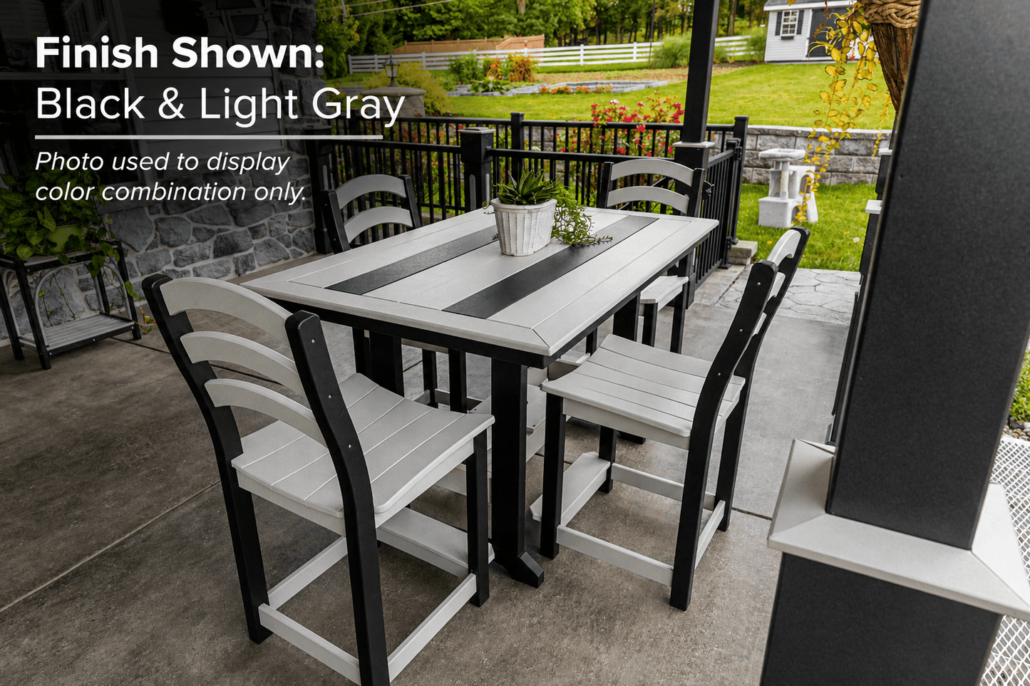36 x 72 Seabreak Table w/ (6) Seabreak Chairs (dining, counter or bar height) FREE SHIPPING - Sunzout Outdoor Spaces LLC
