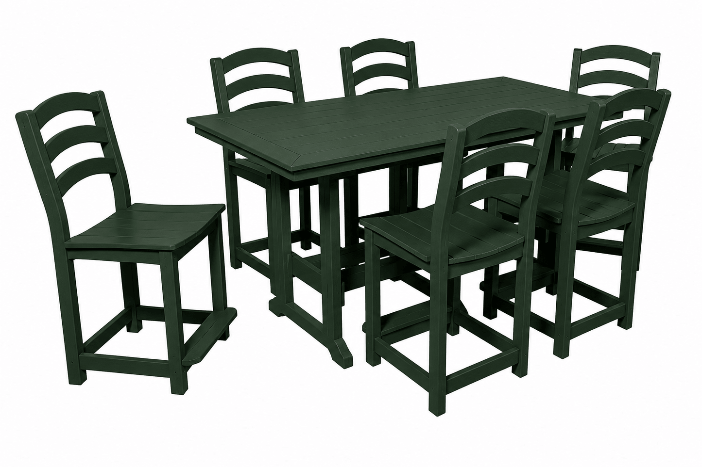36 x 72 Seabreak Table w/ (6) Seabreak Chairs (dining, counter or bar height) FREE SHIPPING - Sunzout Outdoor Spaces LLC