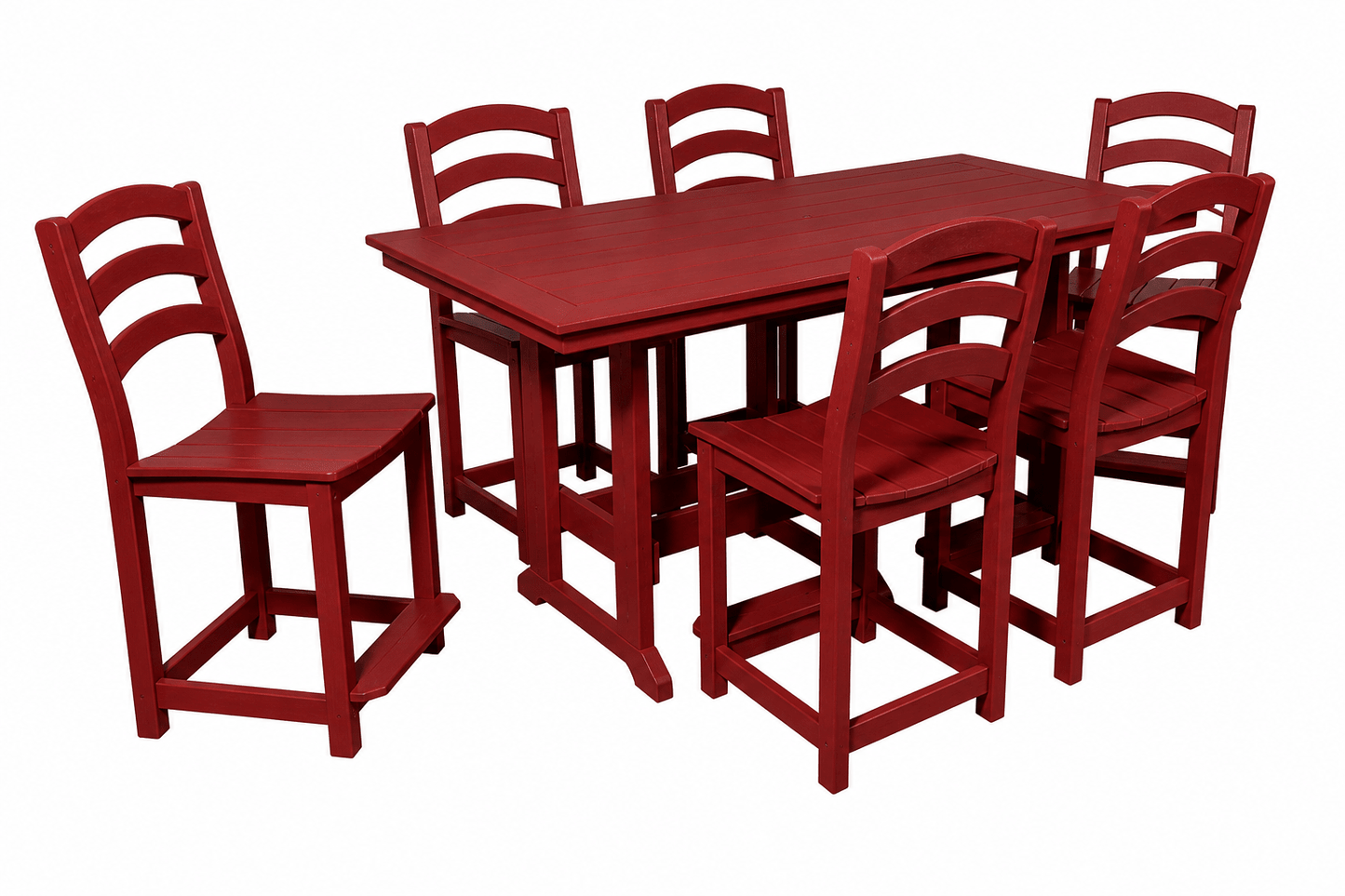 36 x 72 Seabreak Table w/ (6) Seabreak Chairs (dining, counter or bar height) FREE SHIPPING - Sunzout Outdoor Spaces LLC