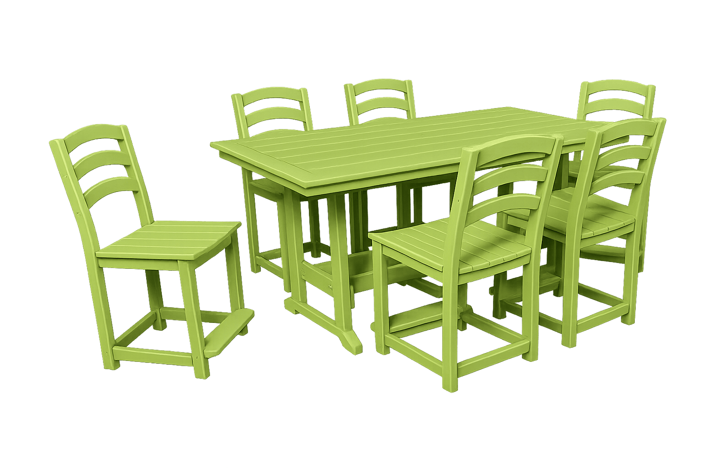 36 x 72 Seabreak Table w/ (6) Seabreak Chairs (dining, counter or bar height) FREE SHIPPING - Sunzout Outdoor Spaces LLC