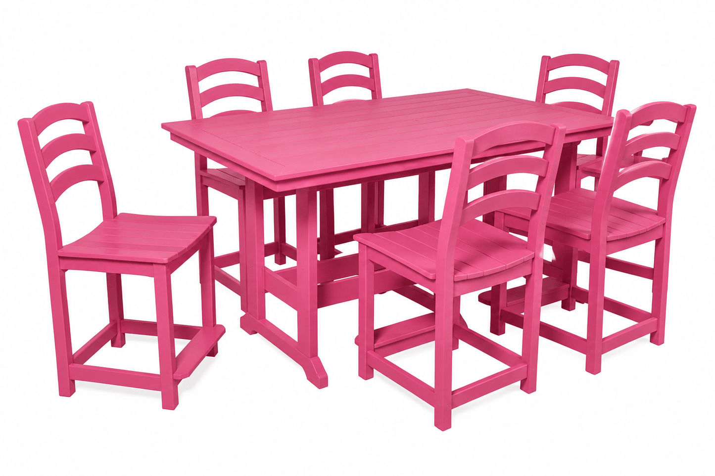 36 x 72 Seabreak Table w/ (6) Seabreak Chairs (dining, counter or bar height) FREE SHIPPING - Sunzout Outdoor Spaces LLC