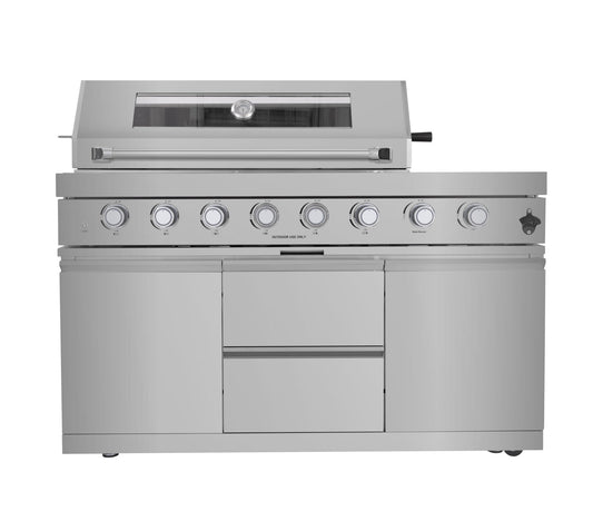 42 in. Sunzout 6 Burner Grill with Side Burner For Modular Outdoor Kitchens - Sunzout Outdoor Spaces LLC
