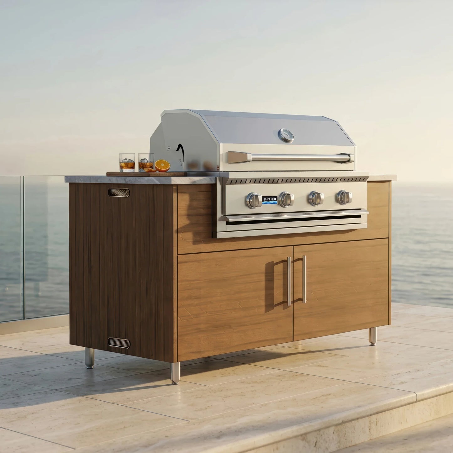 WeatherStrong 50" Surf Complete HDPE Outdoor Kitchen Island
