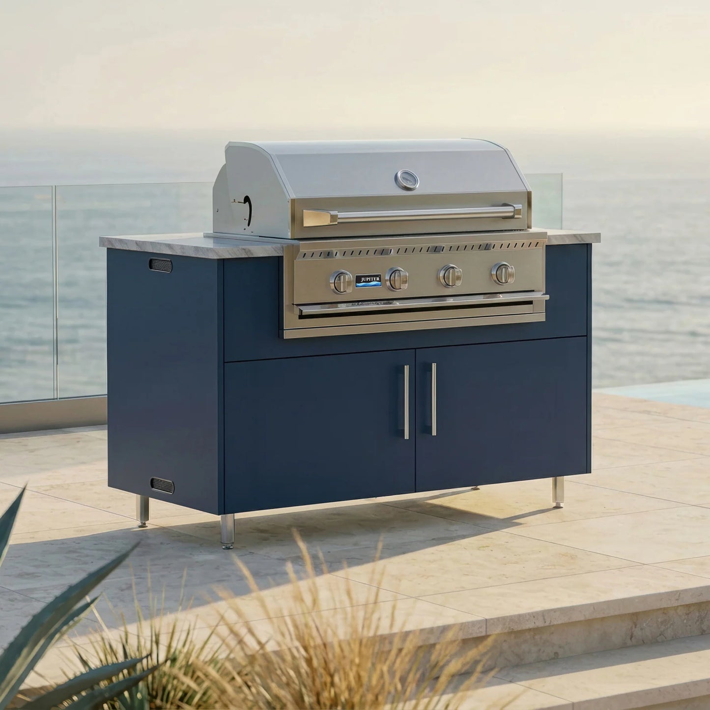 WeatherStrong 50" Surf Complete HDPE Outdoor Kitchen Island