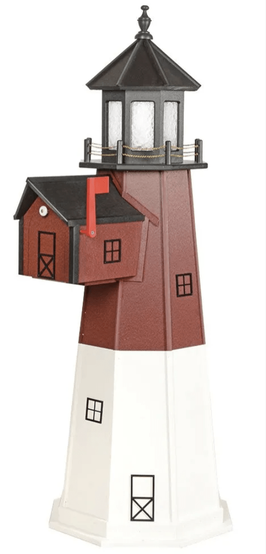 6' Poly Lighthouse w/ Mailbox - FREE SHIPPING - Sunzout Outdoor Spaces LLC