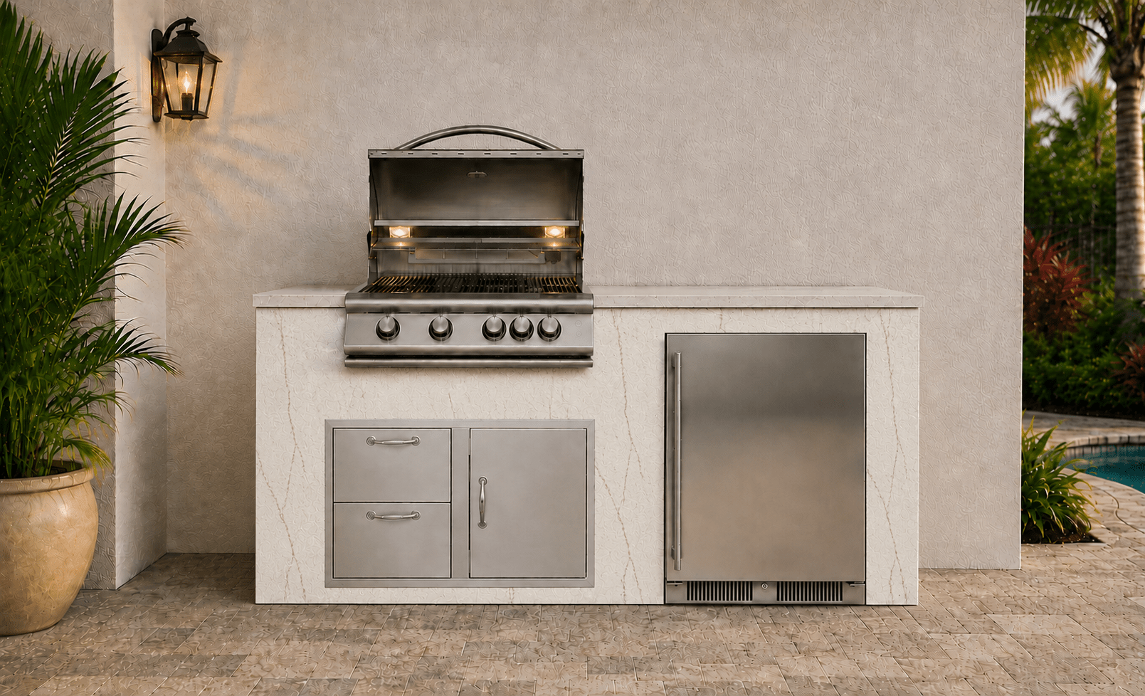 72" Silvia Outdoor Kitchen Island by Brendan William Designs - Sunzout Outdoor Spaces LLC