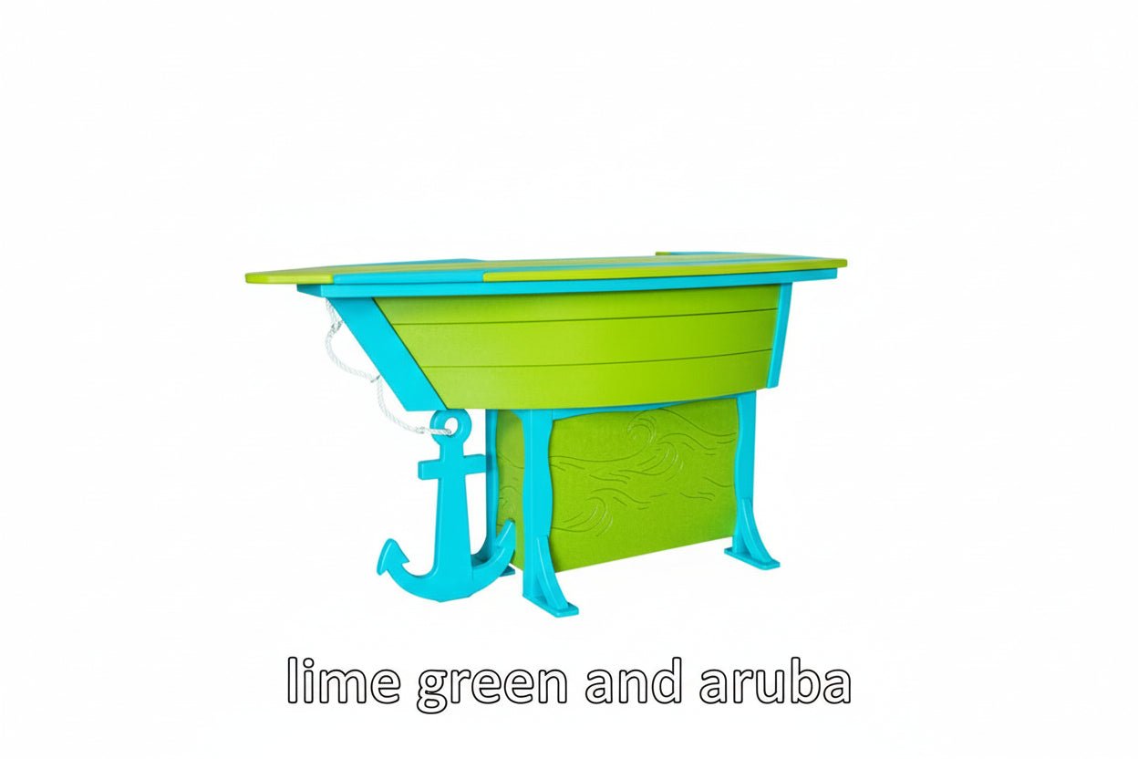 76x32 Anchor Ave Bar Table with 4 swivel stools FREE SHIPPING - Sunzout Outdoor Spaces LLC