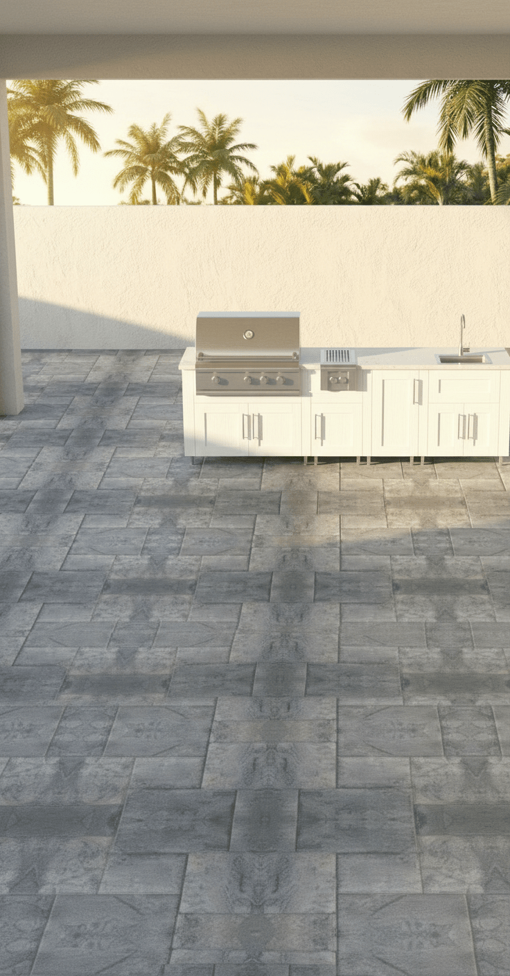 9ft.1in. WeatherStrong Outdoor Kitchen Island Ready For Griill, Side Burner and Sink - Sunzout Outdoor Spaces LLC