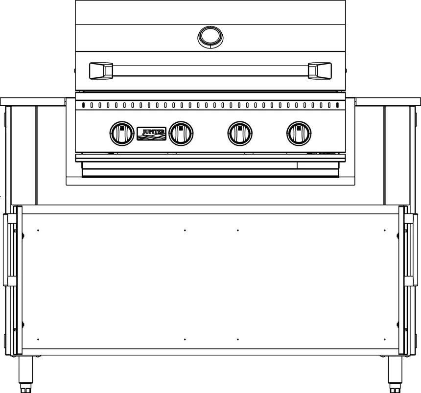 WeatherStrong 50" Surf Complete HDPE Outdoor Kitchen Island
