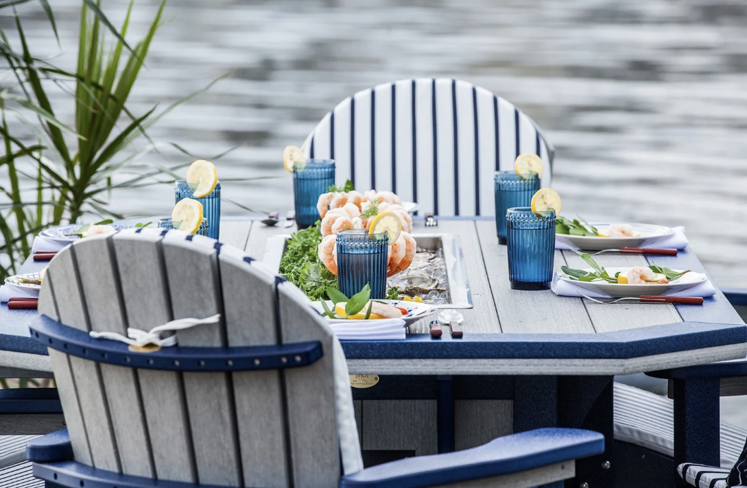 SummerSide Ice Dining Set 46" x 72" with 6 Great Bay Chairs FREE SHIPPING