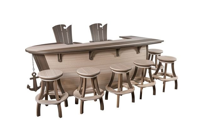 Anchor Avenue Bar Table 118" x 46" FREE SHIPPING - Sunzout Outdoor Spaces LLC