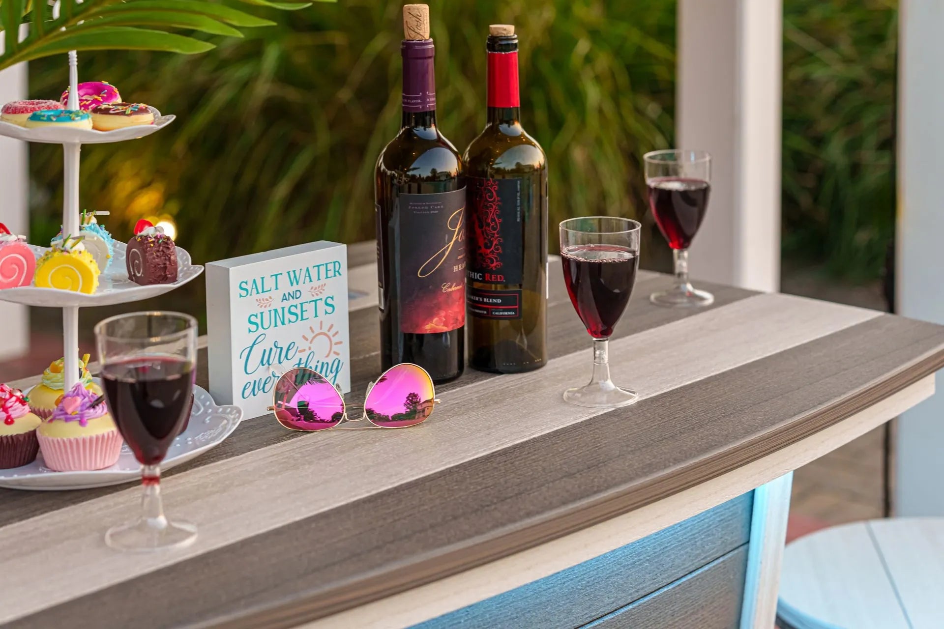 Anchor Avenue Bar Table 76" X 32"" FREE SHIPPING - Sunzout Outdoor Spaces LLC