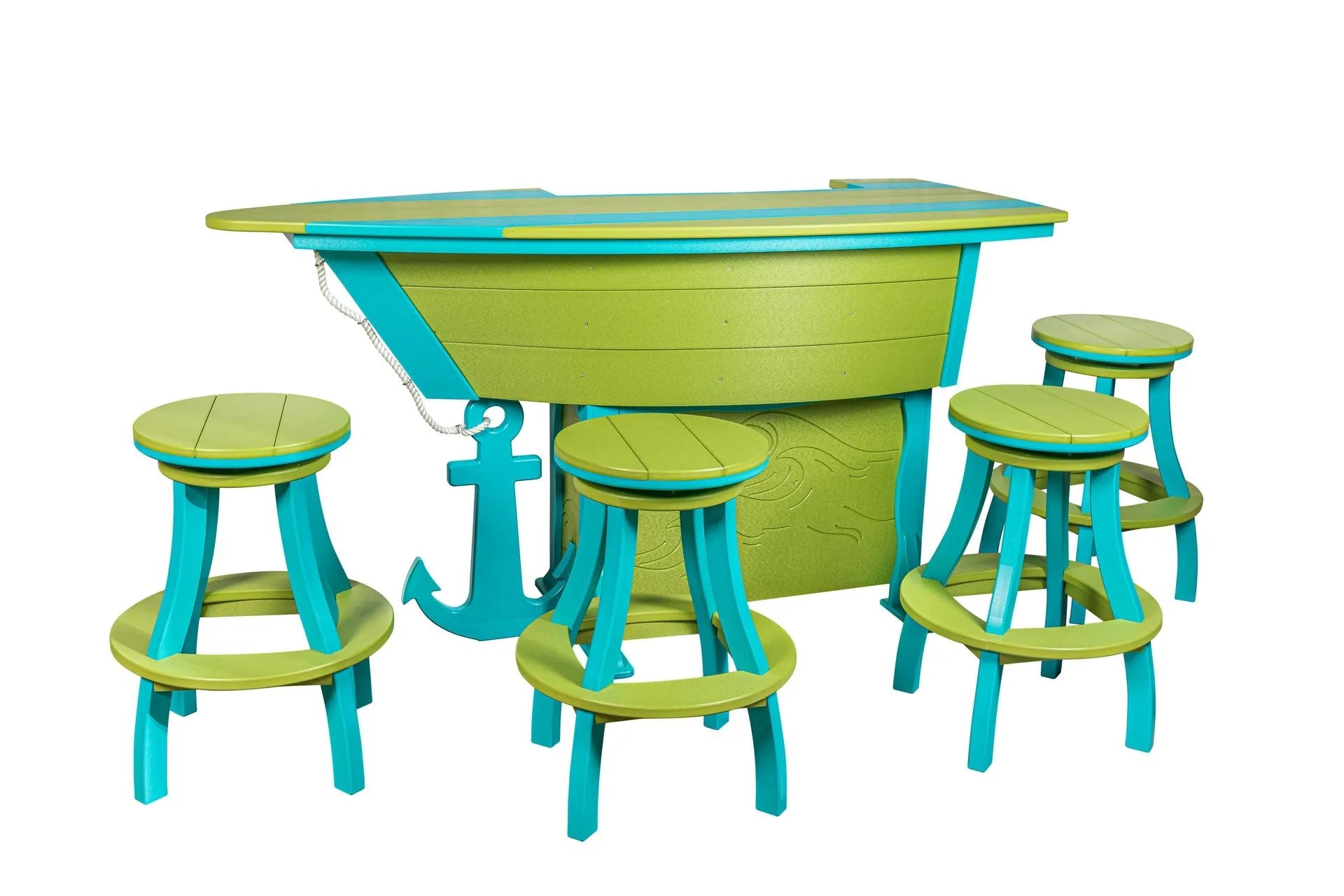 Anchor Avenue Bar Table 76" X 32"" FREE SHIPPING - Sunzout Outdoor Spaces LLC