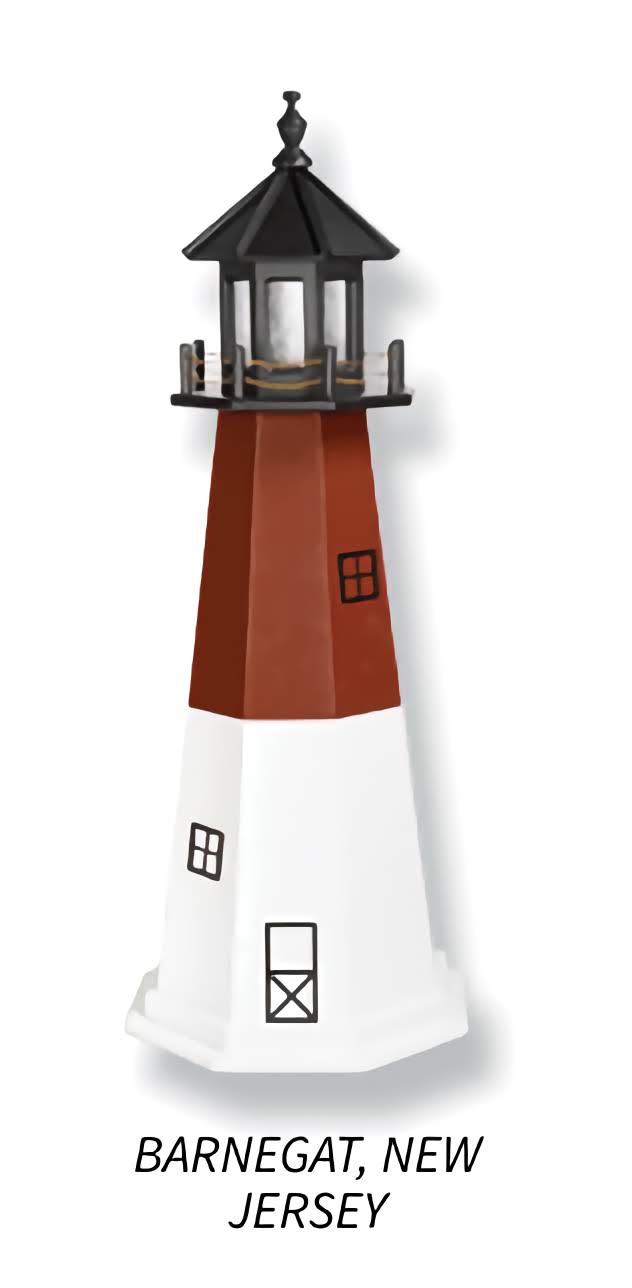 Barnegat New Jersey Replica Garden Lighthouse - Sunzout Outdoor Spaces LLC