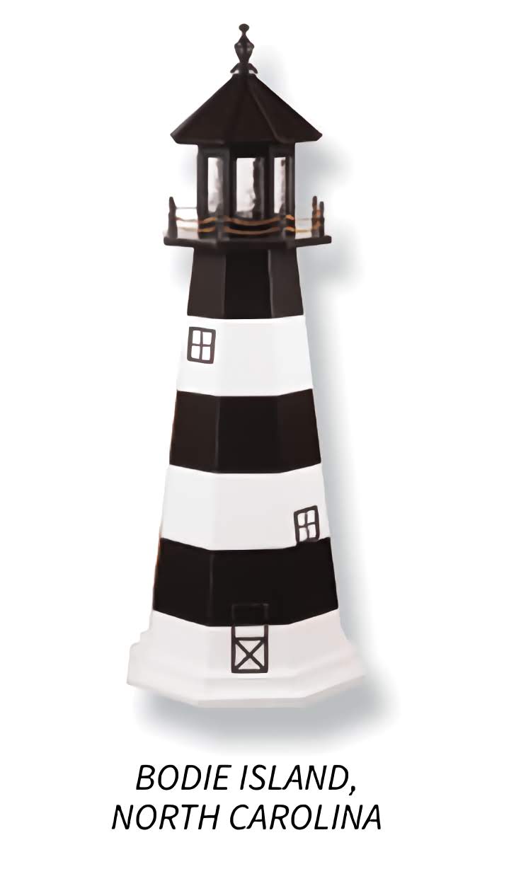 Bodie Island North Carolina Replica Garden Lighthouse - Sunzout Outdoor Spaces LLC