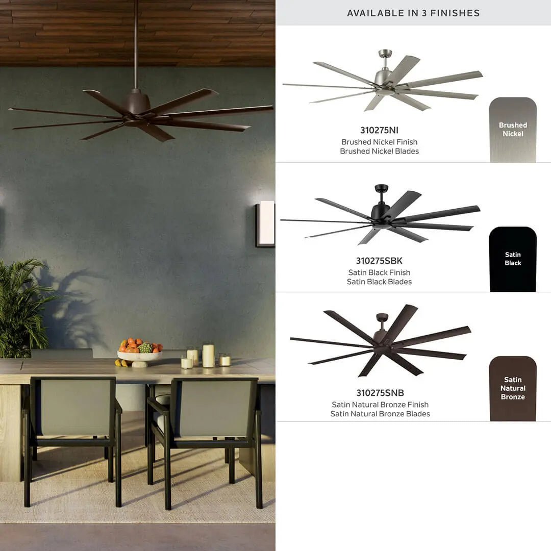 Breda Outdoor Ceiling Fan 75" - Sunzout Outdoor Spaces LLC