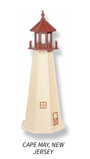 Cape May New Jersey Replica Garden Lighthouse - Sunzout Outdoor Spaces LLC