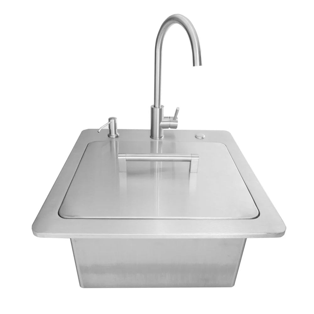 Coyote 21″ Outdoor Sink with Faucet & Soap Dispenser - Sunzout Outdoor Spaces LLC