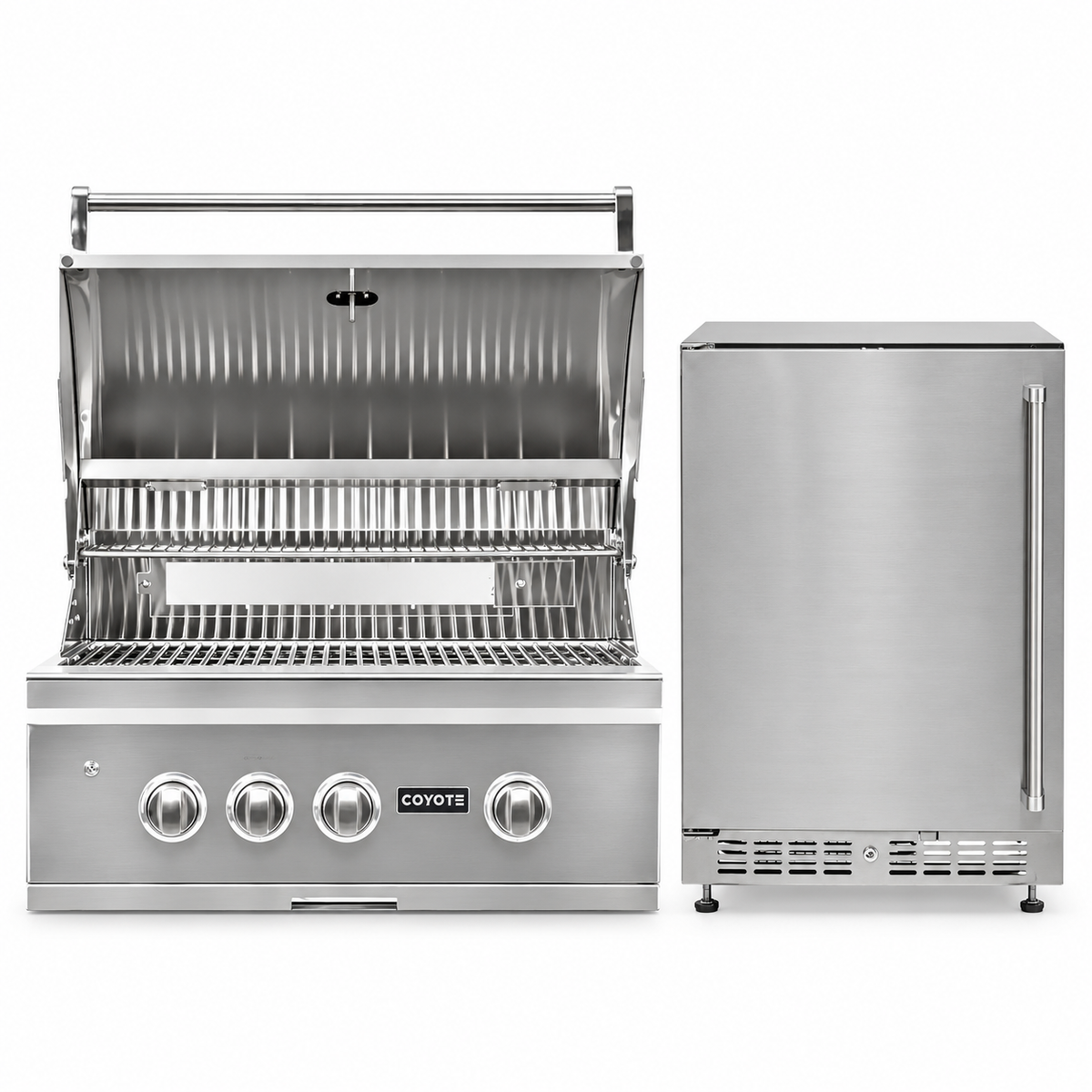 Coyote Grill & Chill Package – 30" Grill & 24" Refrigerator — included appliances on a white background