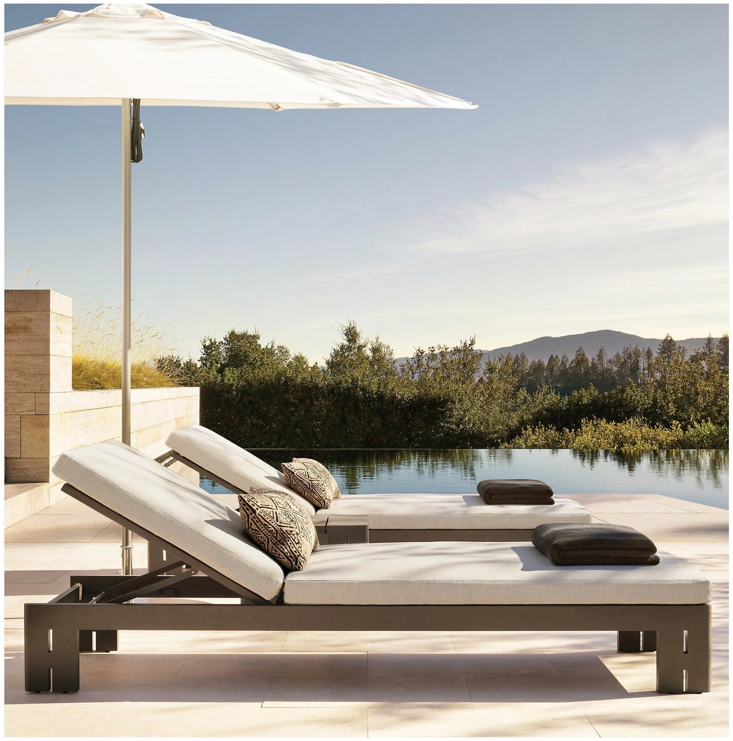 Destin Collection - Outdoor Premium Aluminum Sun Lounger - Sunzout Outdoor Spaces LLC