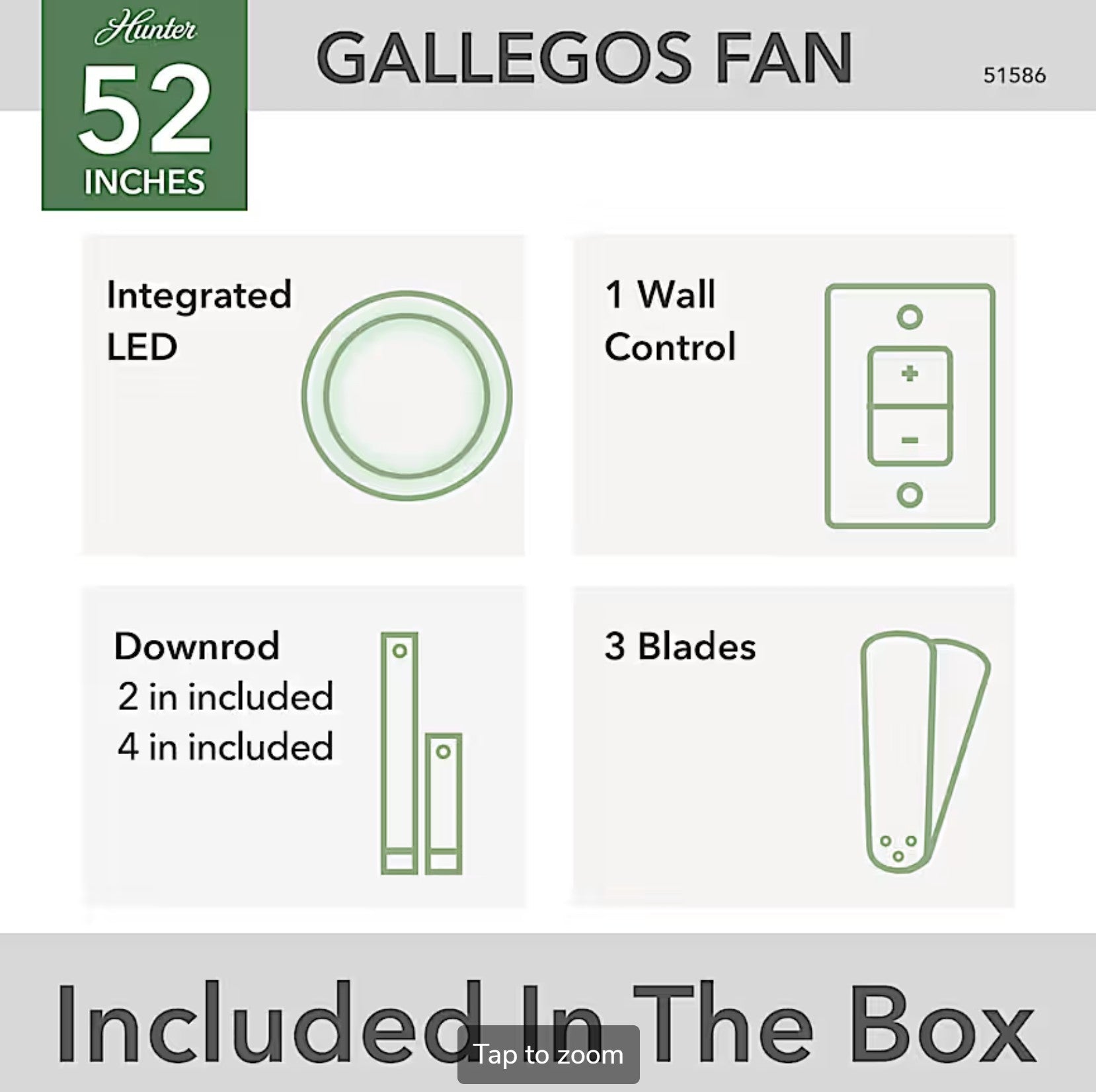 Gallegos Outdoor with Light 52 inch - Sunzout Outdoor Spaces LLC