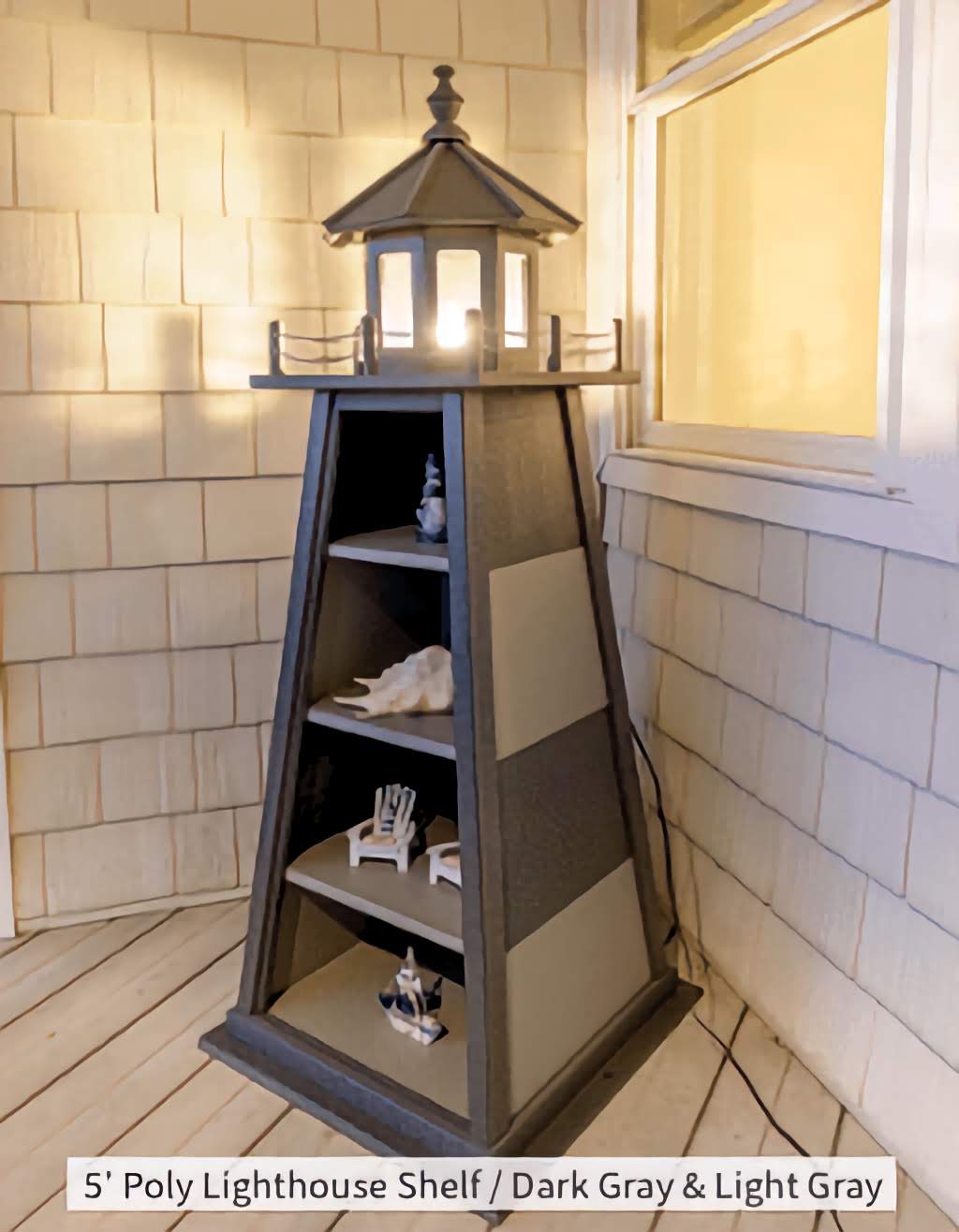 Garden Lighthouse Shelf - Poly - Sunzout Outdoor Spaces LLC