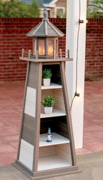 Garden Lighthouse Shelves - Sunzout Outdoor Spaces LLC
