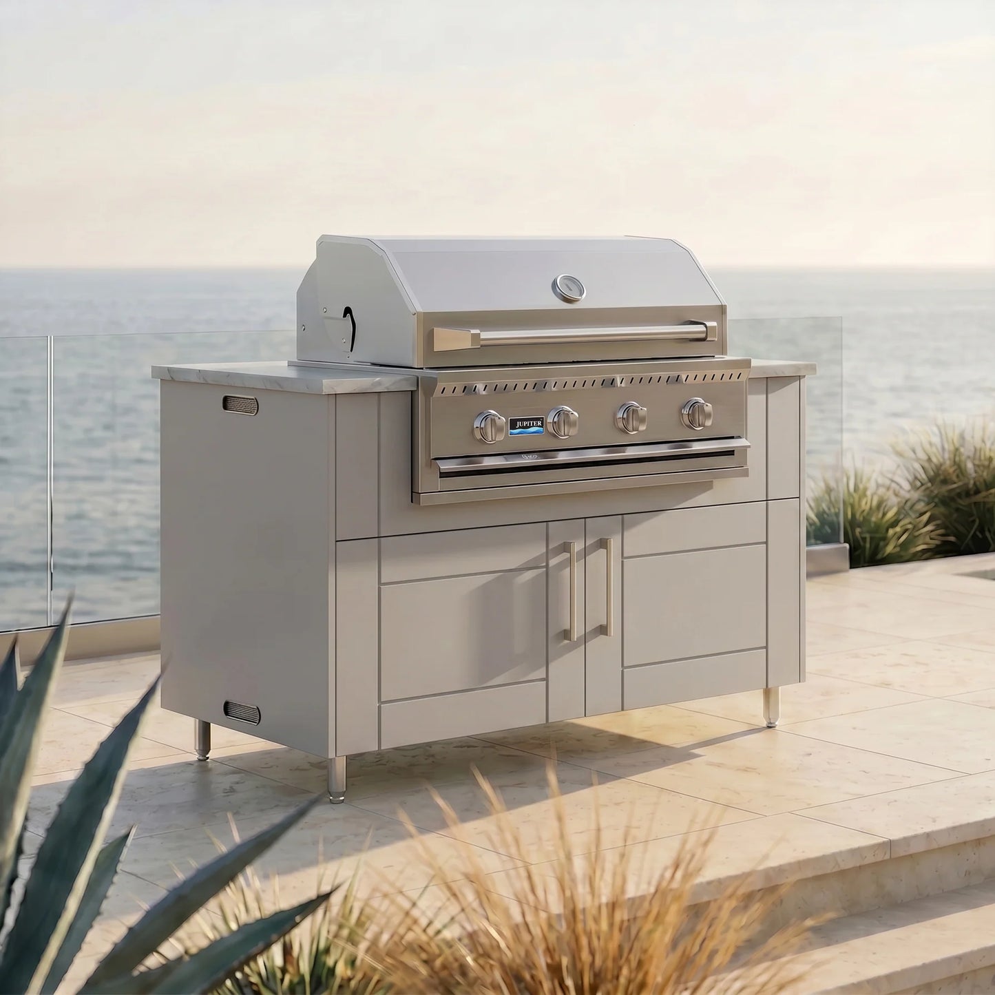WeatherStrong 50" Surf Complete HDPE Outdoor Kitchen Island