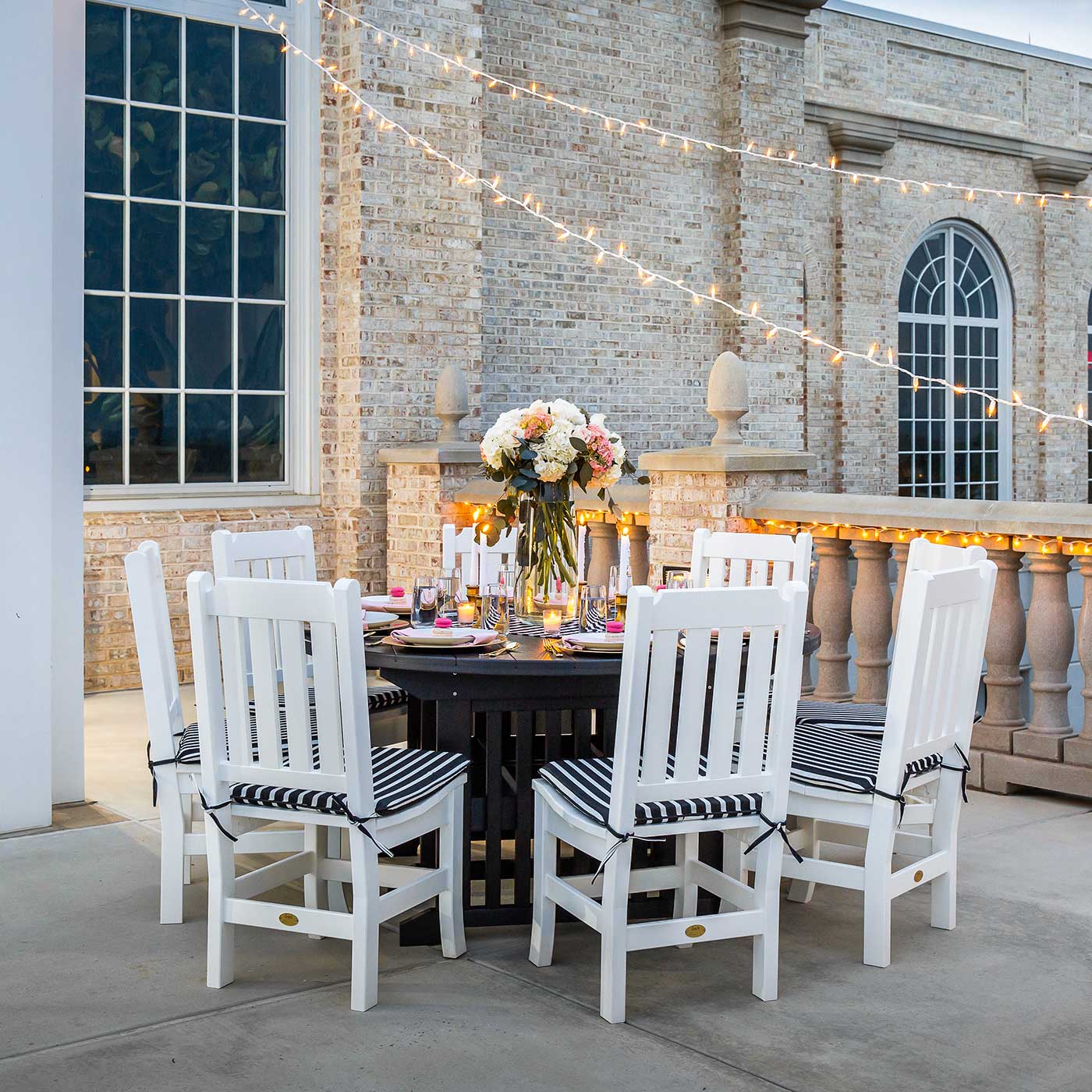 Keystone 60" round Dining Table with 8 Great Bay Chairs FREE SHIPPING