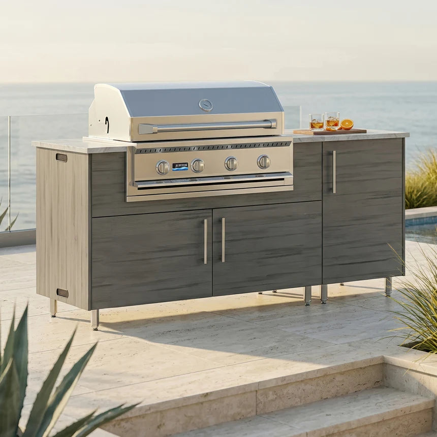 WeatherStrong 68" Horizon Complete HDPE Outdoor Kitchen Island