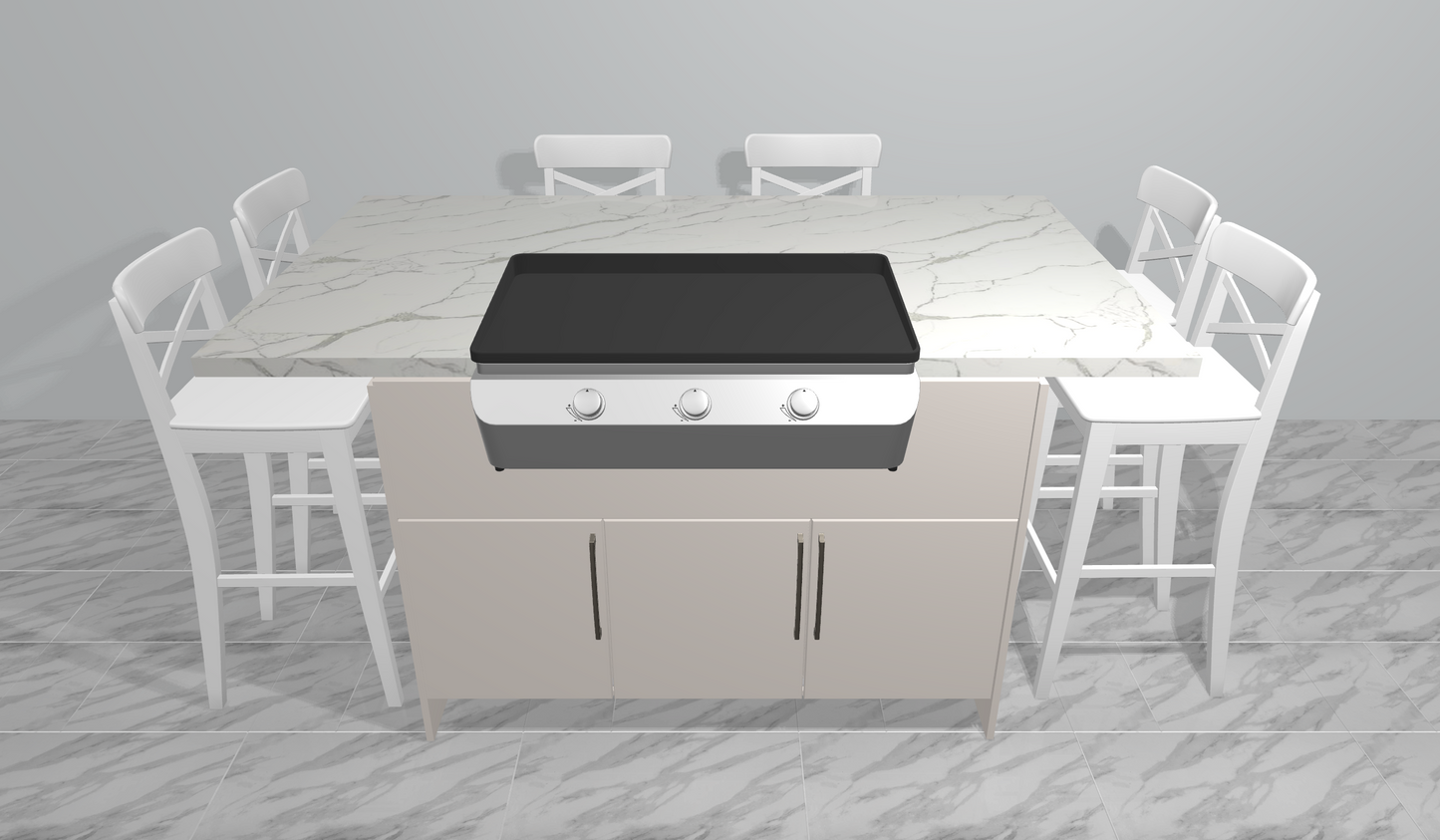 Outdoor Hibachi Table by Sunzout, Outdoor Griddle Table, Outdoor Teppanyaki Table