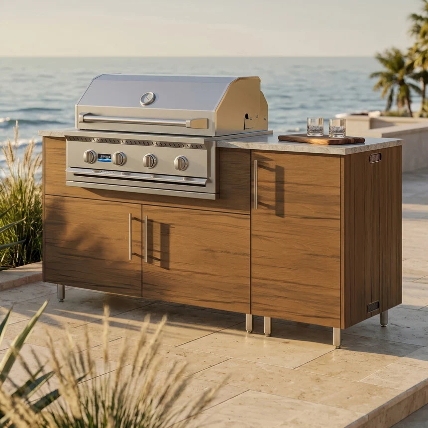 WeatherStrong 68" Horizon Complete HDPE Outdoor Kitchen Island