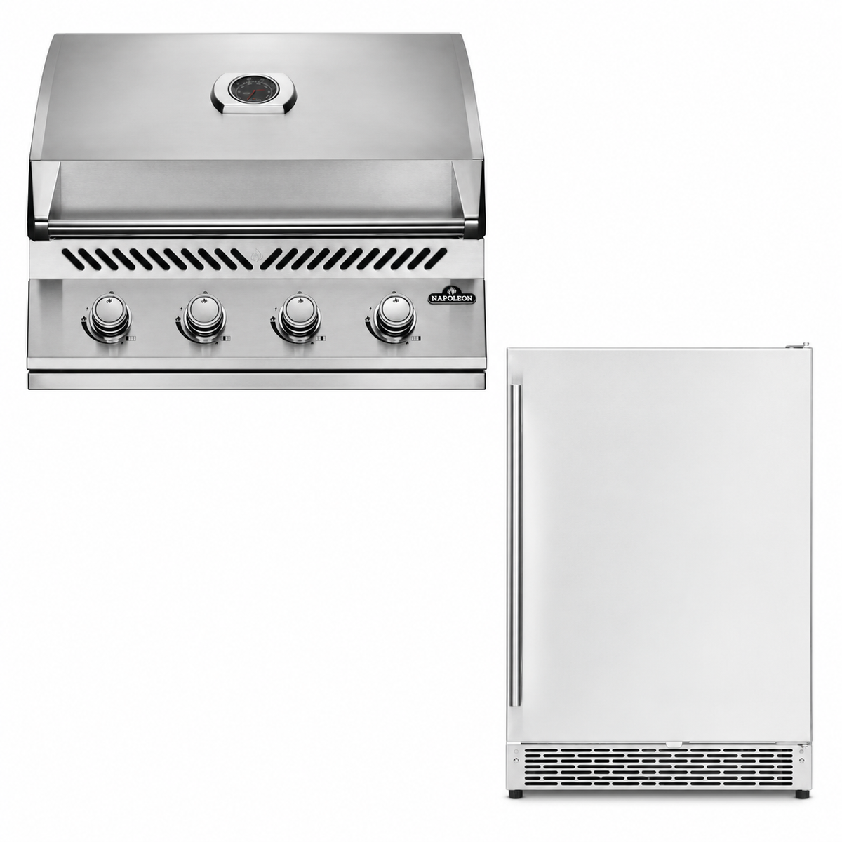 Napoleon Grill & Chill package with the included appliances; optional jackets sold with selected option
