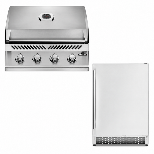 Napoleon Grill & Chill package with the included appliances; optional jackets sold with selected option