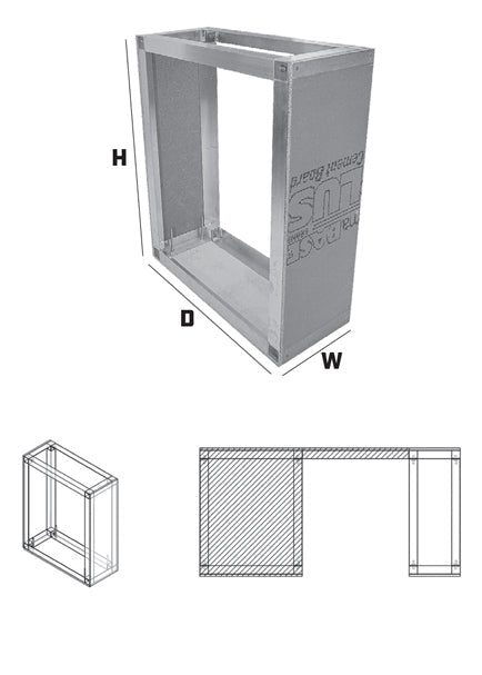 Outdoor Base Cabinet and Filler (Multiple Sizes) in Red Shell Real Stone by Brendan William Designs - Sunzout Outdoor Spaces LLC