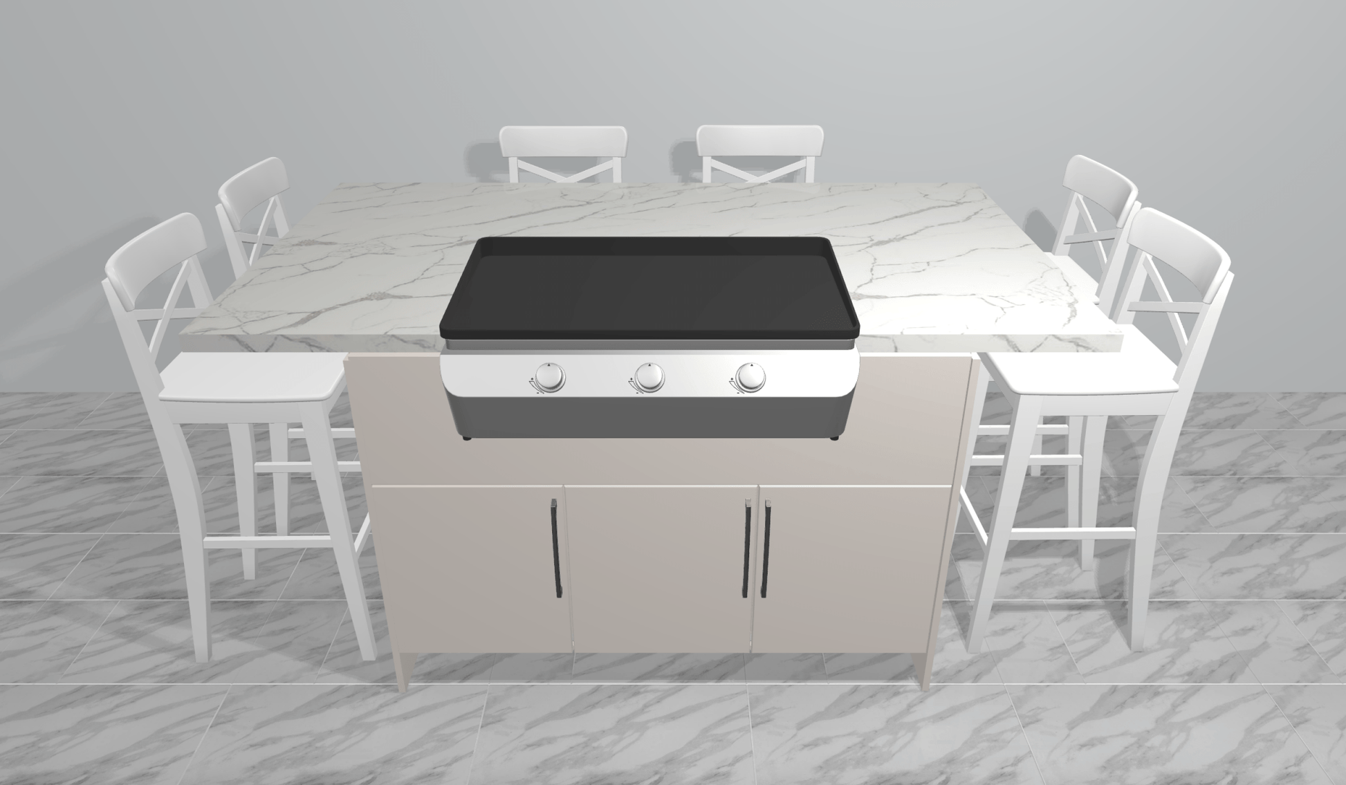 Outdoor Hibachi Table by Sunzout, Outdoor Griddle Table, Outdoor Teppanyaki Table - Sunzout Outdoor Spaces LLC