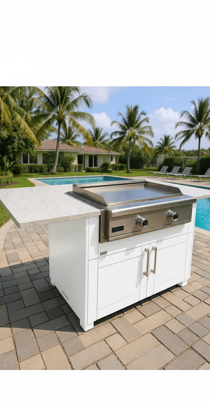 Outdoor Hibachi Table by Sunzout, Outdoor Griddle Table, Outdoor Teppanyaki Table - Sunzout Outdoor Spaces LLC
