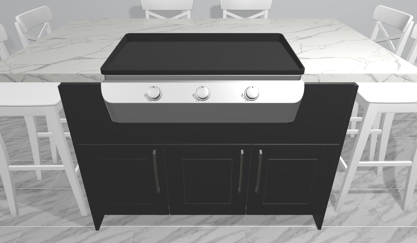 Outdoor Hibachi Table by Sunzout, Outdoor Griddle Table, Outdoor Teppanyaki Table - Sunzout Outdoor Spaces LLC