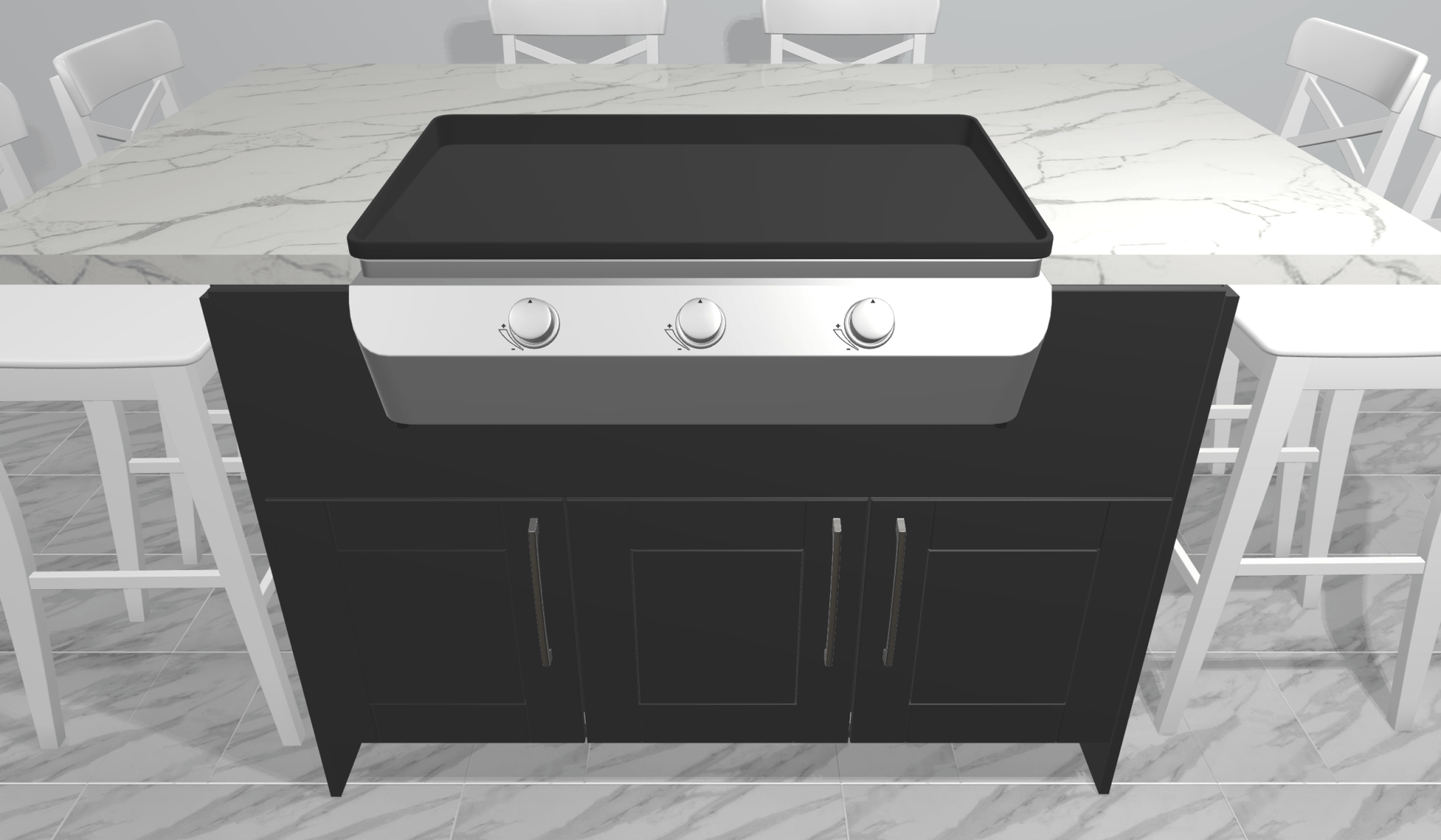 Outdoor Hibachi Table by Sunzout, Outdoor Griddle Table, Outdoor Teppanyaki Table - Sunzout Outdoor Spaces LLC