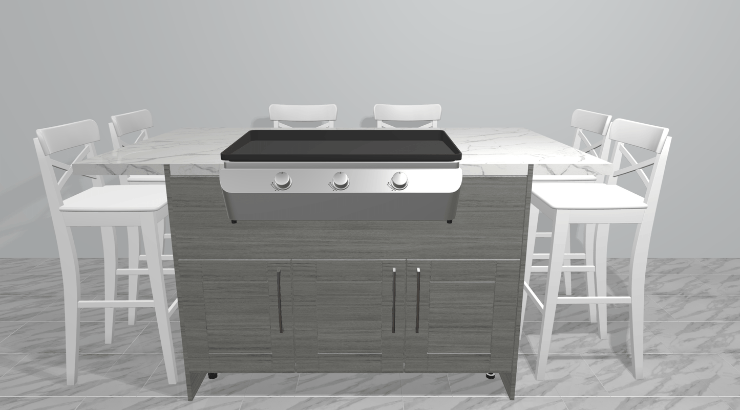 Outdoor Hibachi Table by Sunzout, Outdoor Griddle Table, Outdoor Teppanyaki Table - Sunzout Outdoor Spaces LLC