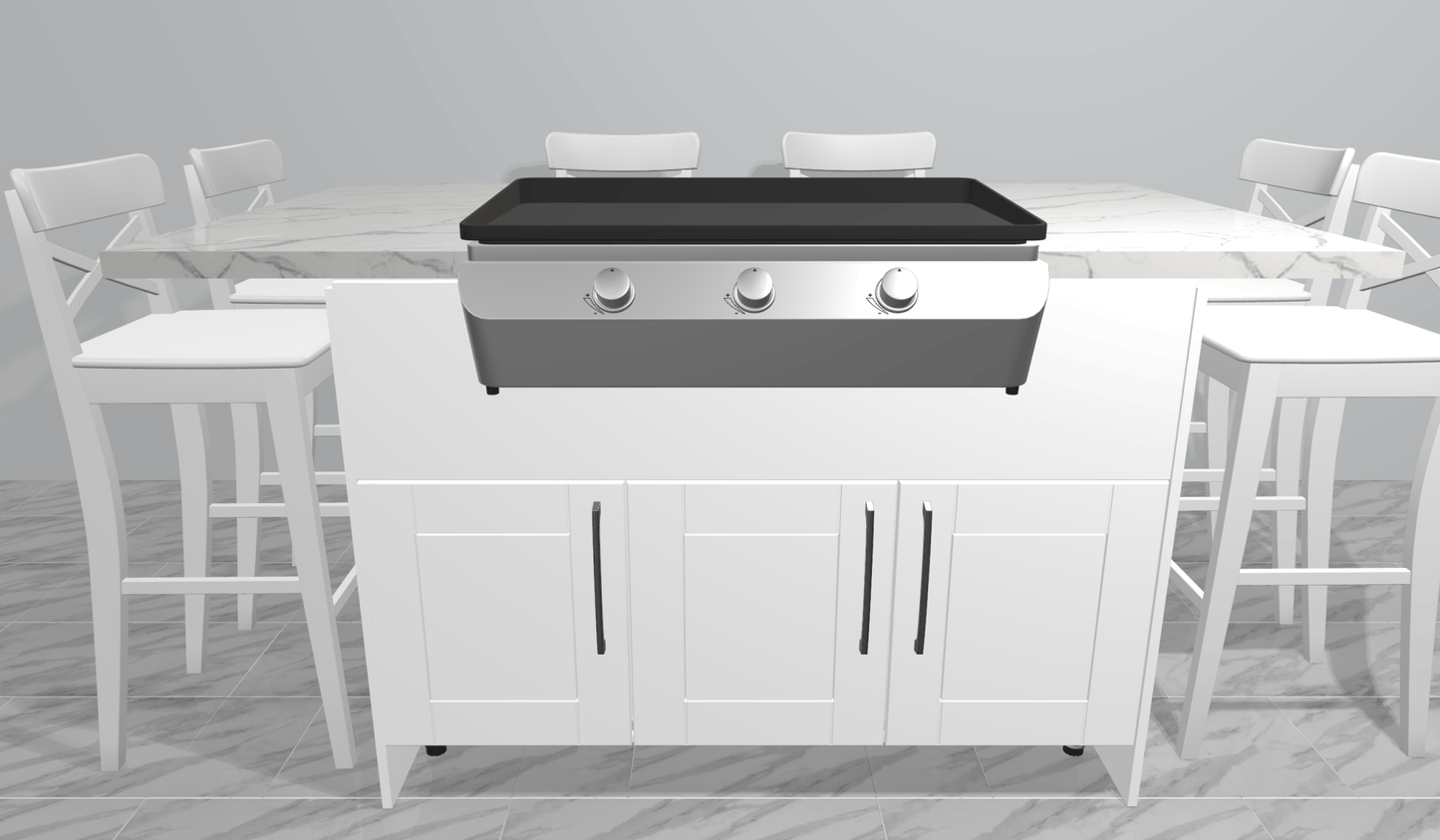 Outdoor Hibachi Table by Sunzout, Outdoor Griddle Table, Outdoor Teppanyaki Table - Sunzout Outdoor Spaces LLC