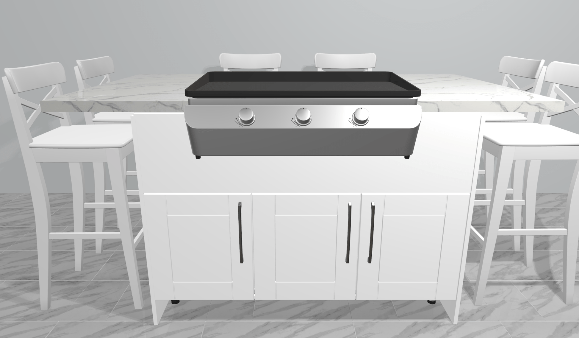 Outdoor Hibachi Table by Sunzout, Outdoor Griddle Table, Outdoor Teppanyaki Table - Sunzout Outdoor Spaces LLC