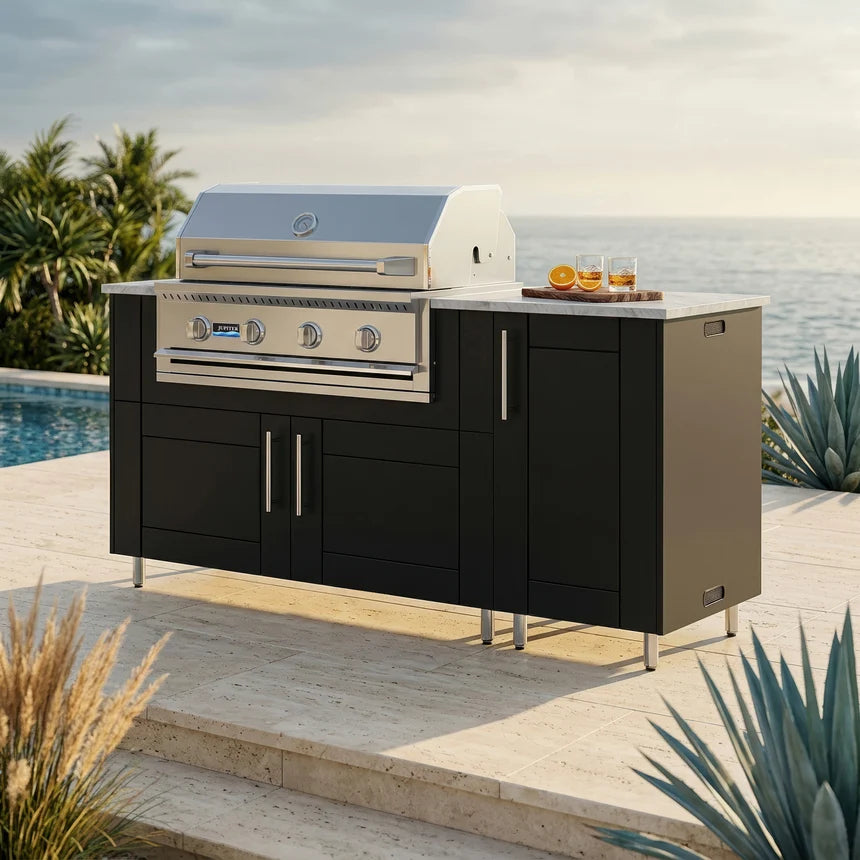 WeatherStrong 68" Horizon Complete HDPE Outdoor Kitchen Island