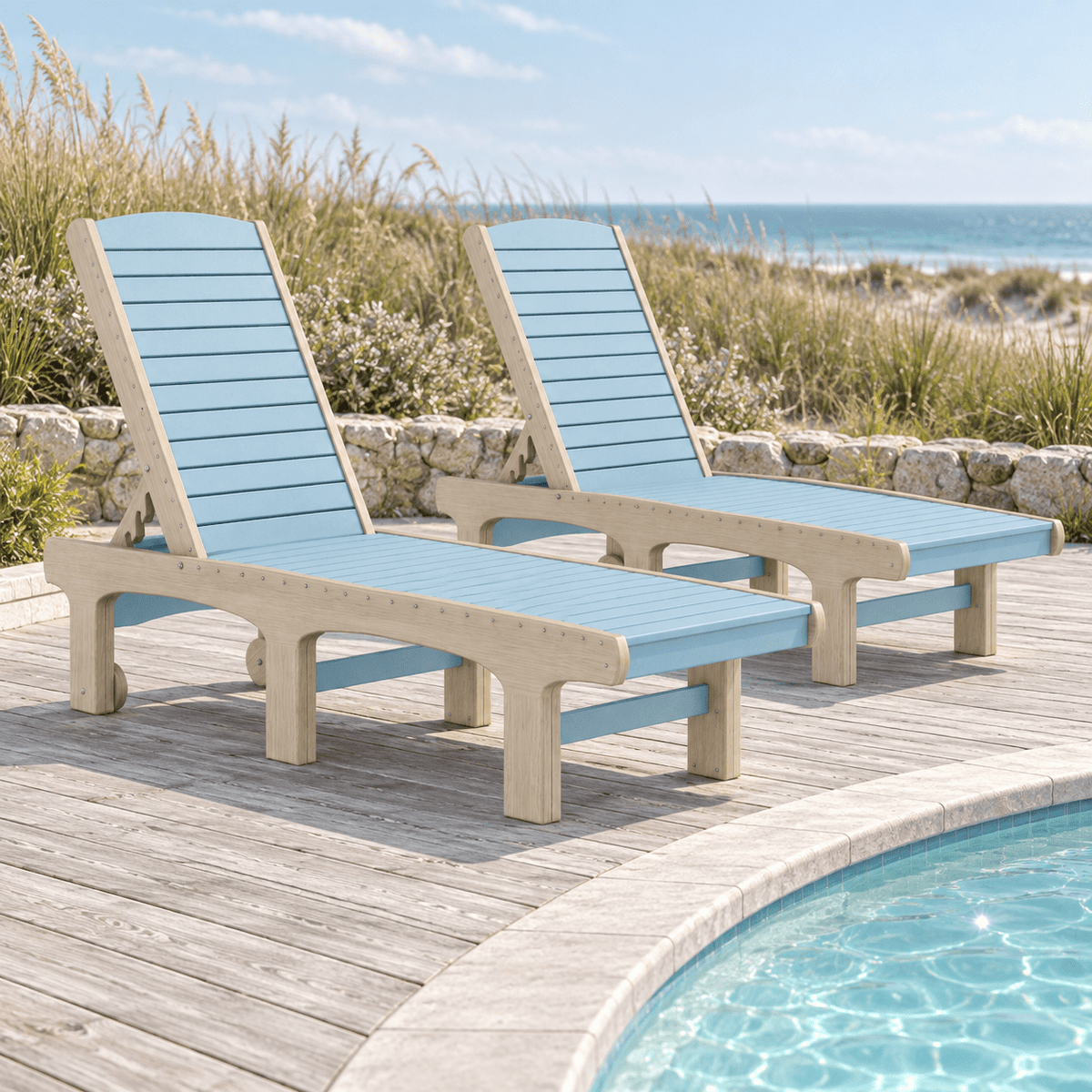 Poly Chaise Lounge Chairs - Sunzout Outdoor Spaces LLC