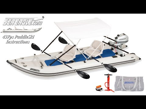 Sea Eagle 437PS PaddleSki Inflatable Boat 2 Person Swivel Seat Package
