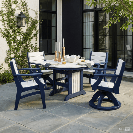 Round Mission Dining Set | Modern Farmhouse FREE SHIPPING - Sunzout Outdoor Spaces LLC