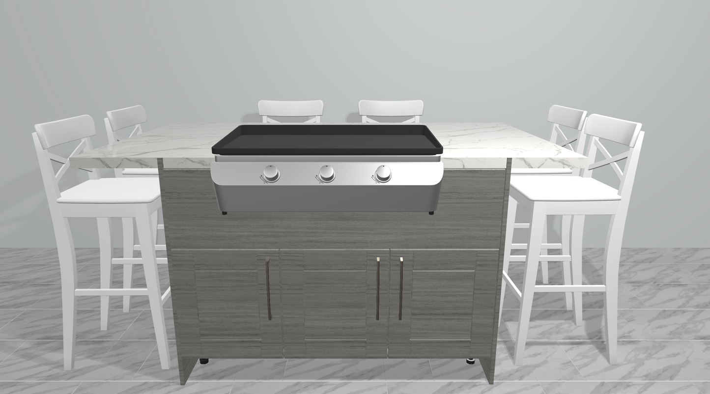 Outdoor Hibachi Table by Sunzout, Outdoor Griddle Table, Outdoor Teppanyaki Table