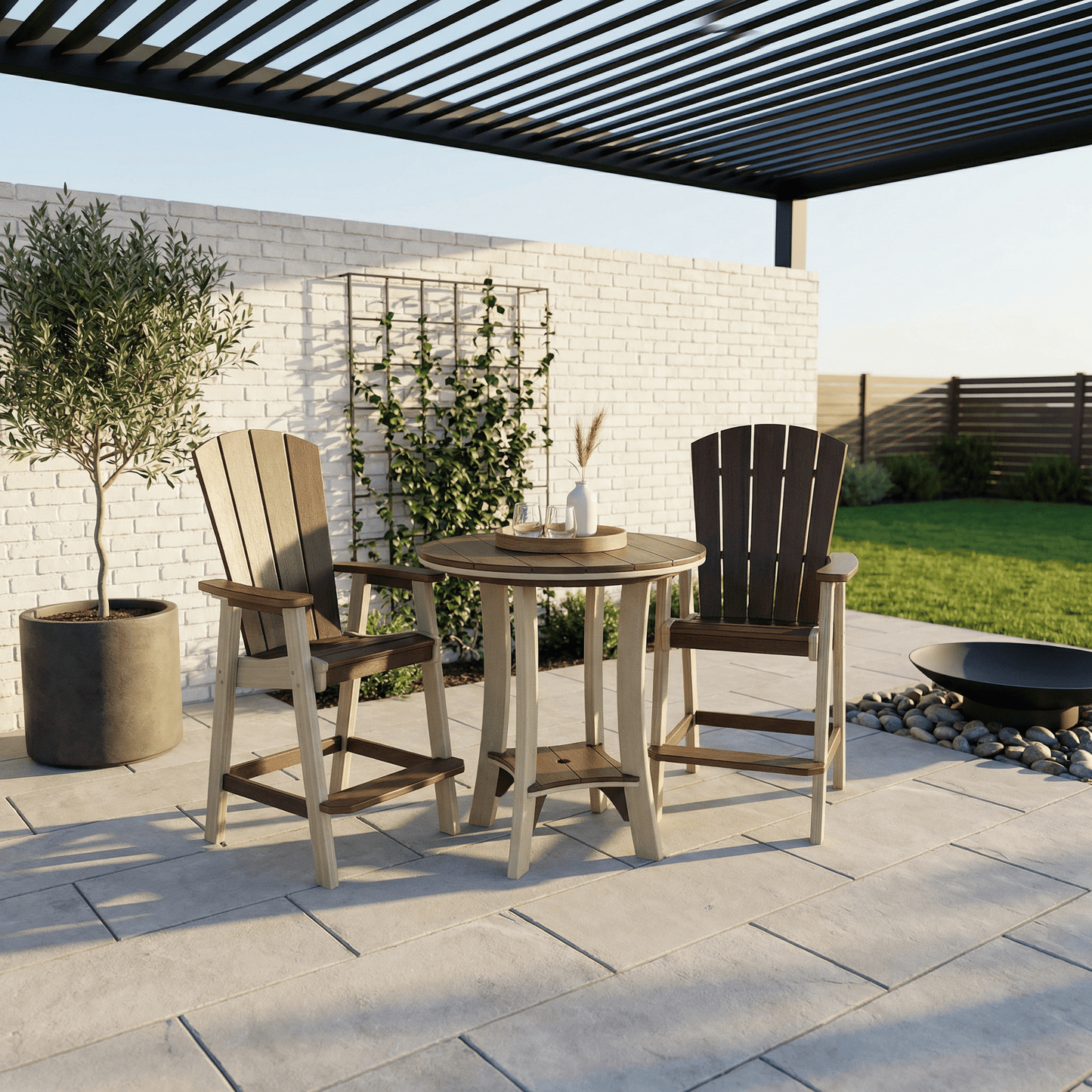 Serenity Round Table: Dining, Counter and Bar Height FREE SHIPPING - Sunzout Outdoor Spaces LLC